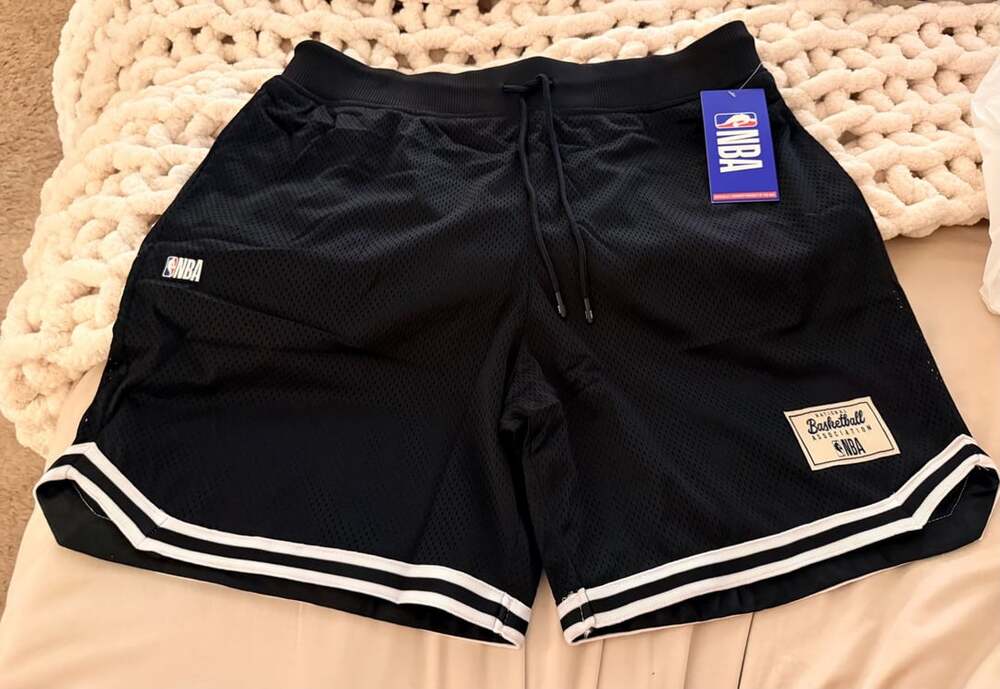 NBA The Plug Short Black Mesh Basketball Shorts Size XL